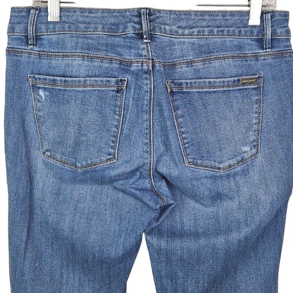 White House Black Market Jeans‎ The Skinny Ankle Stretch Mid Rise Blue Size 6L - Picture 4 of 13